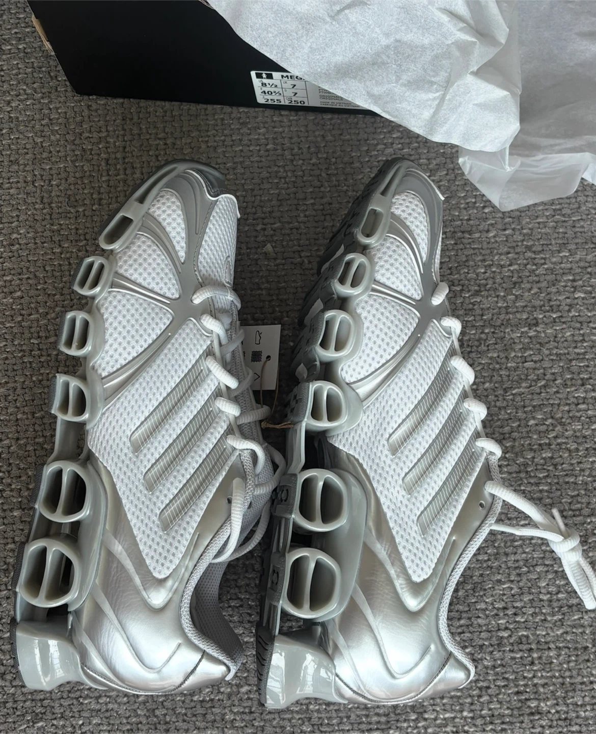 Adidas Mega Ghostride Silver Metallic Sneakers Women 8.5 - photo 4
