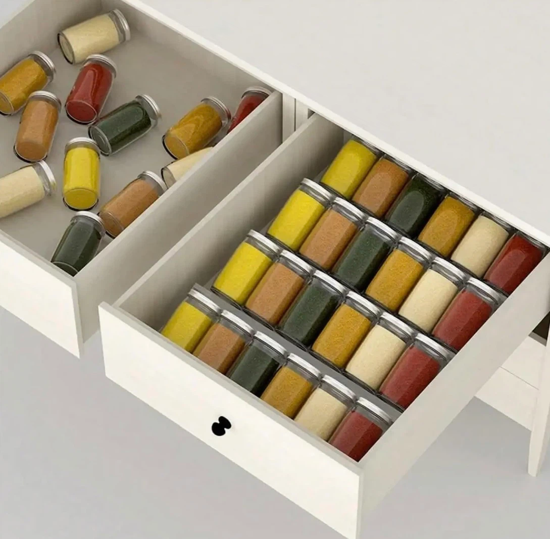 2 Pcs Clear Acrylic Spice Drawer Organiser Trays - photo 2