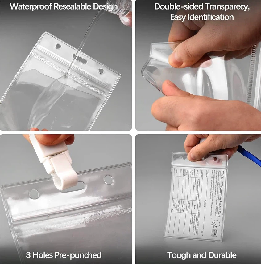 10 Pcs x 10 Packs (100Pcs)Waterproof ID Card Holders - 10 Pack - photo 5