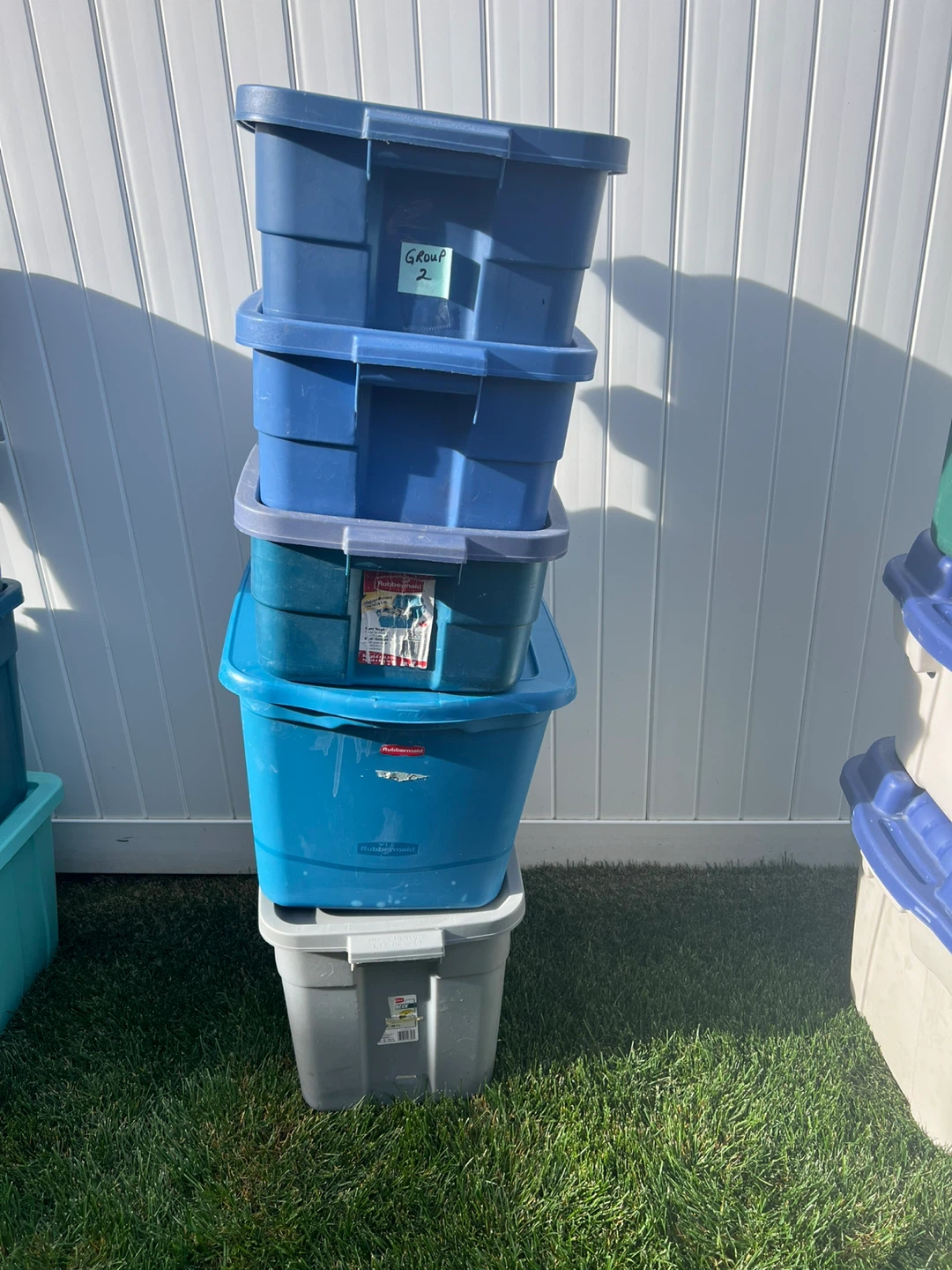 #2- Rubbermaid Storage Totes with Lids