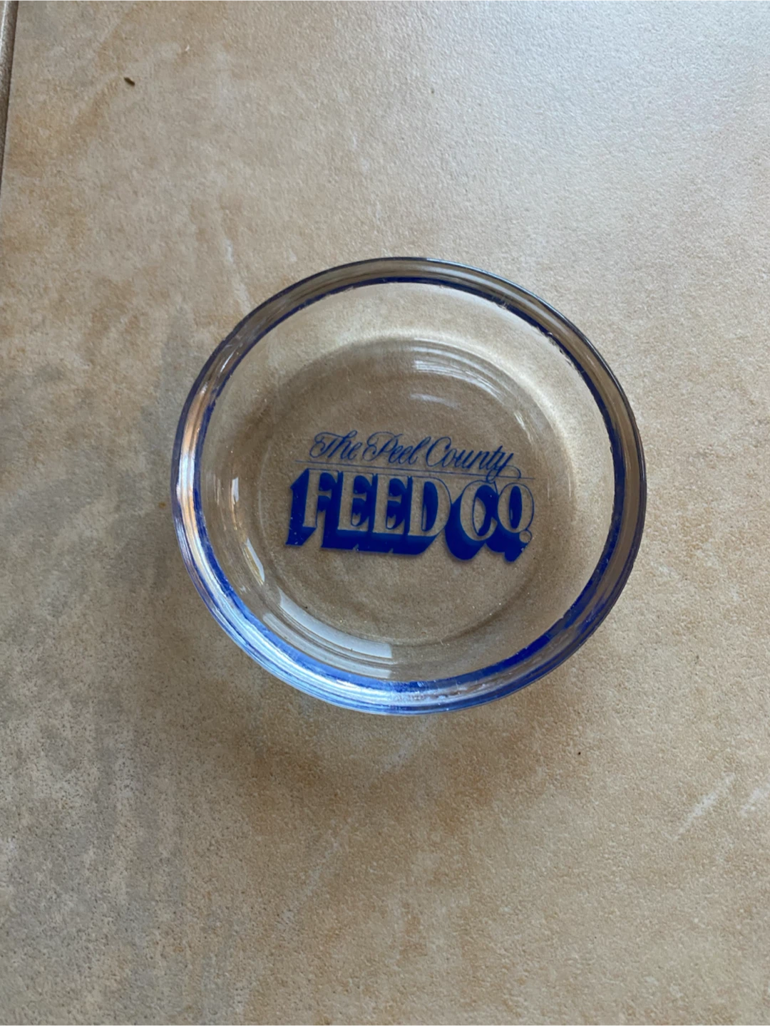 The Peel County Feed Co. Glass Ashtray