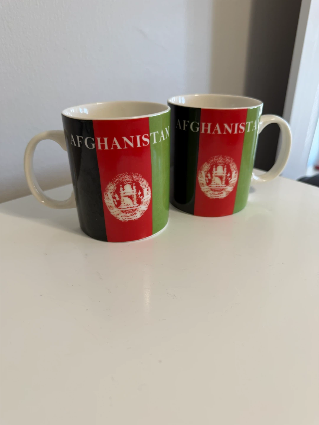 Afghanistan flag ceramic mugs