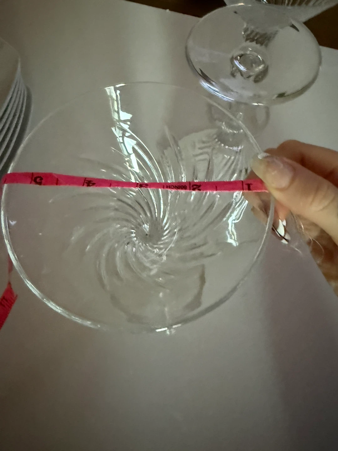 Set of 3 Crystal Swirl Martini Glasses - photo 3