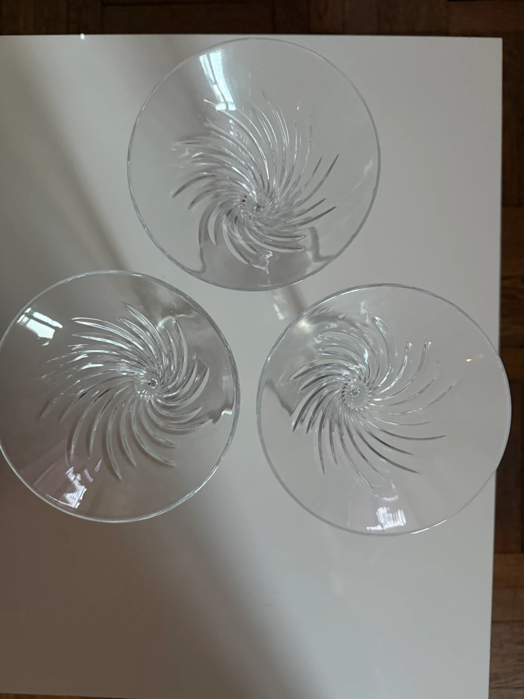 Set of 3 Crystal Swirl Martini Glasses - photo 4