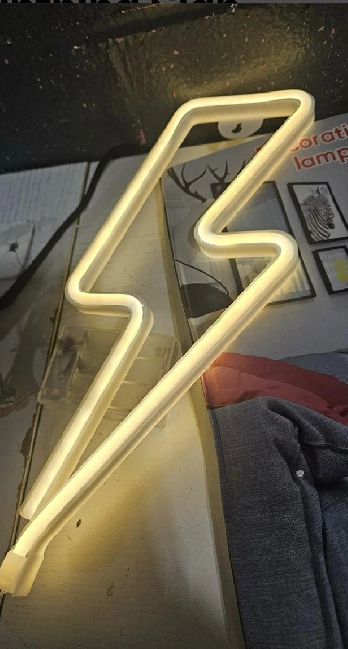 LED Neon Reindeer and Lightning Bolt Lamps - photo 2