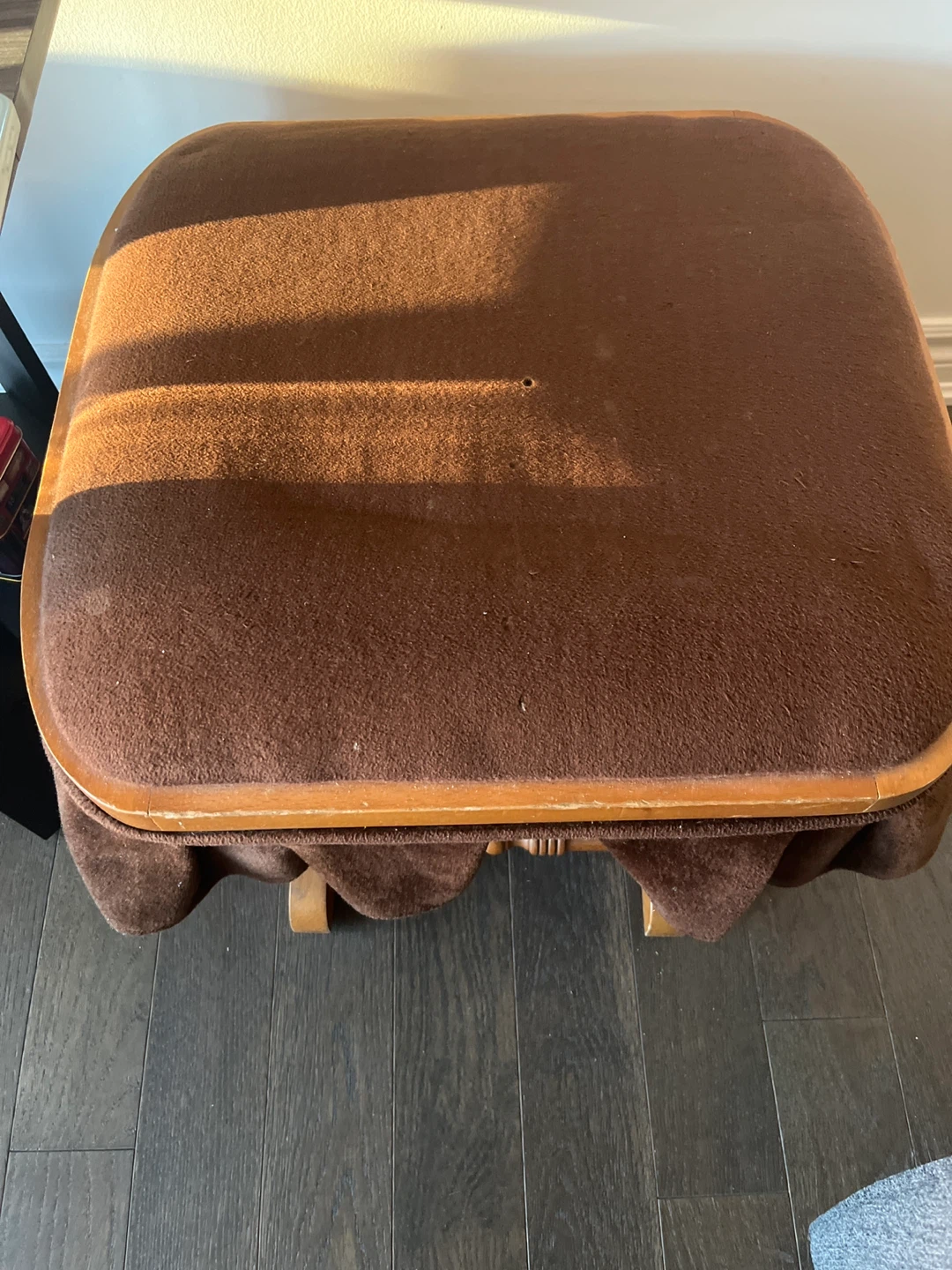Brown Glider Ottoman