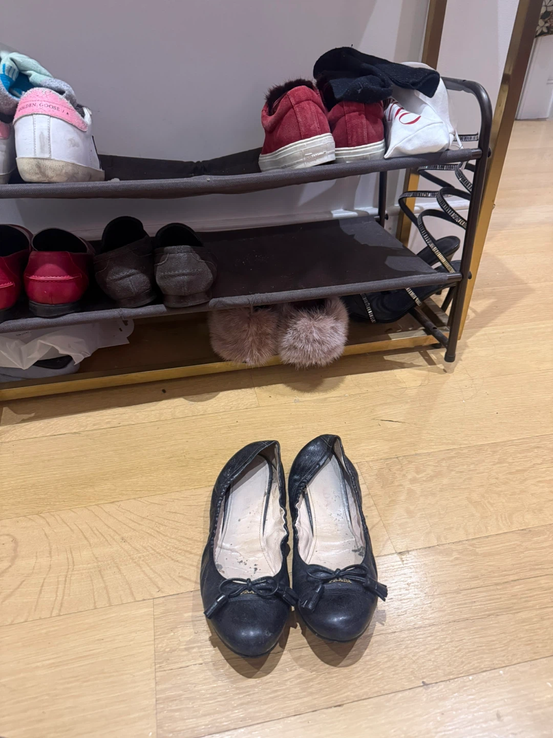 Prada Black Leather Ballet Flats - photo 2