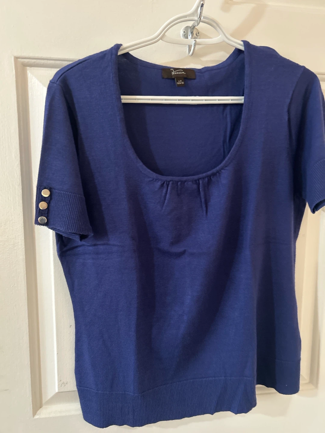 Winter /summer Jessica blue short-sleeved top