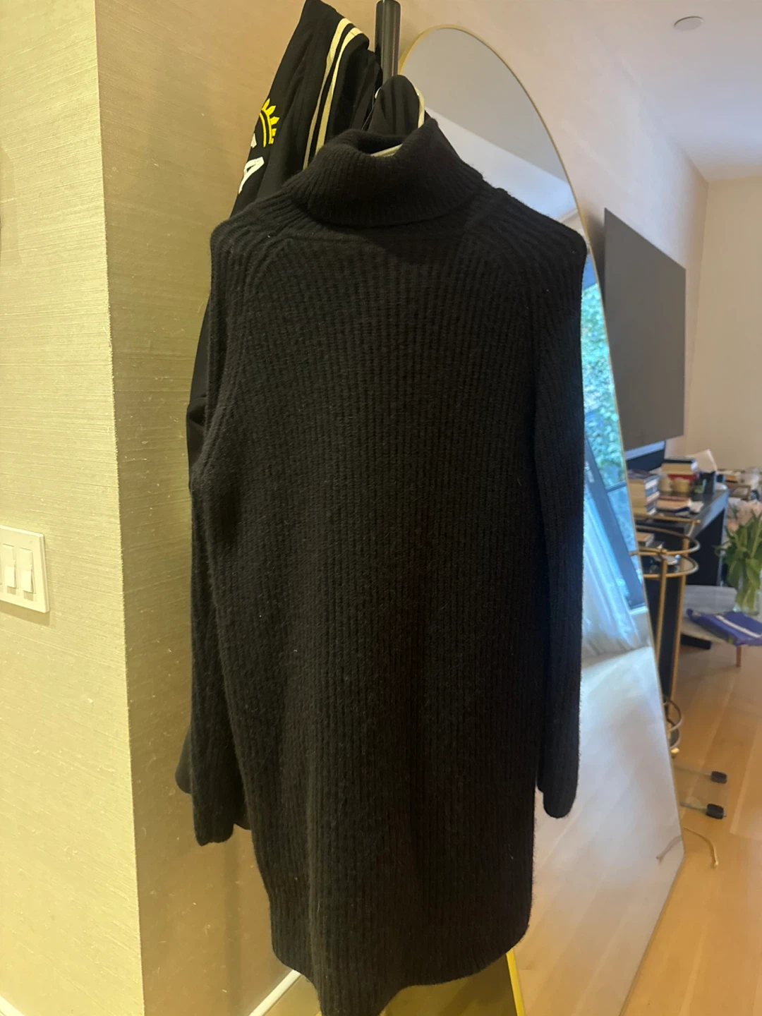 Black Ribbed Turtleneck Sweater dress - photo 3