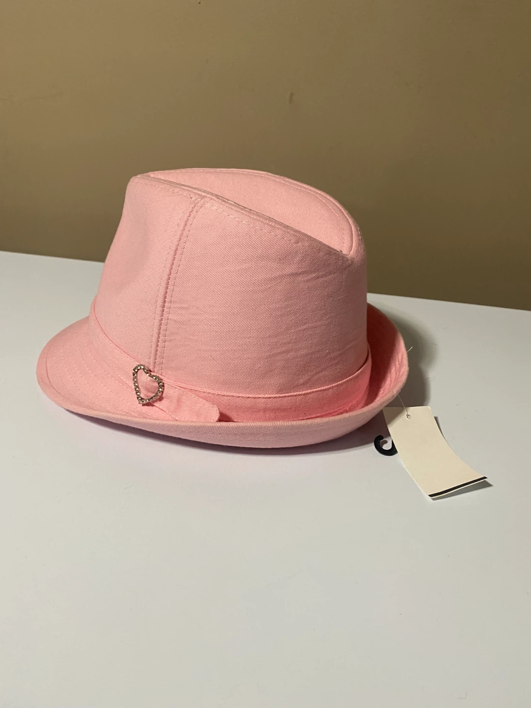 Y2K really cute pink Fedora hat with pink accent on the side - photo 2