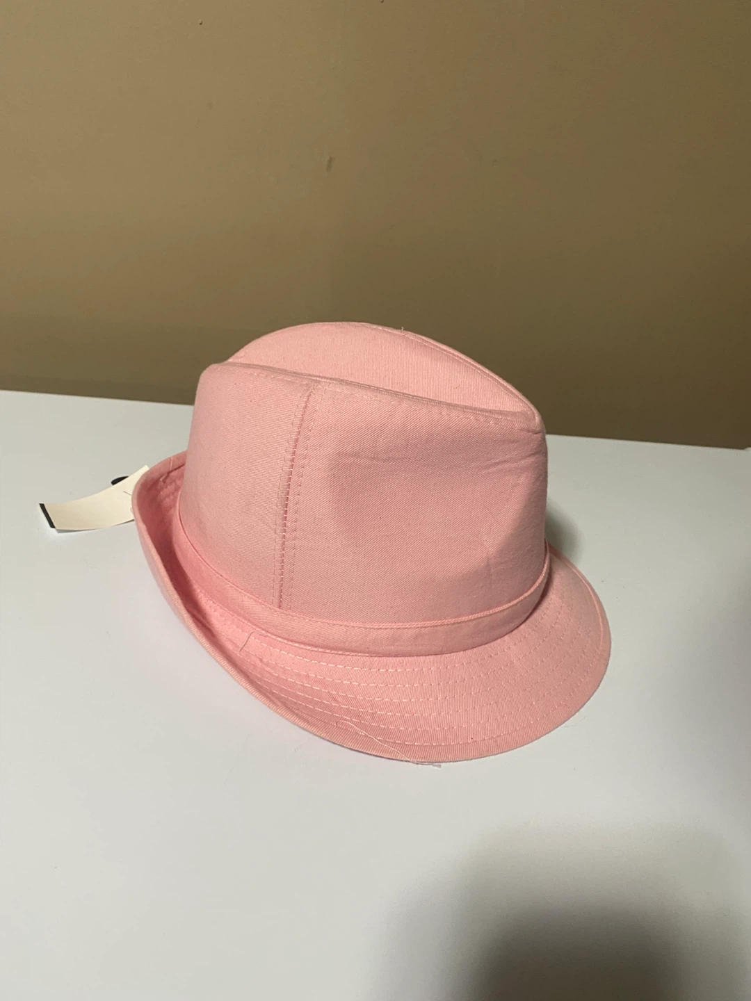 Y2K really cute pink Fedora hat with pink accent on the side - photo 5