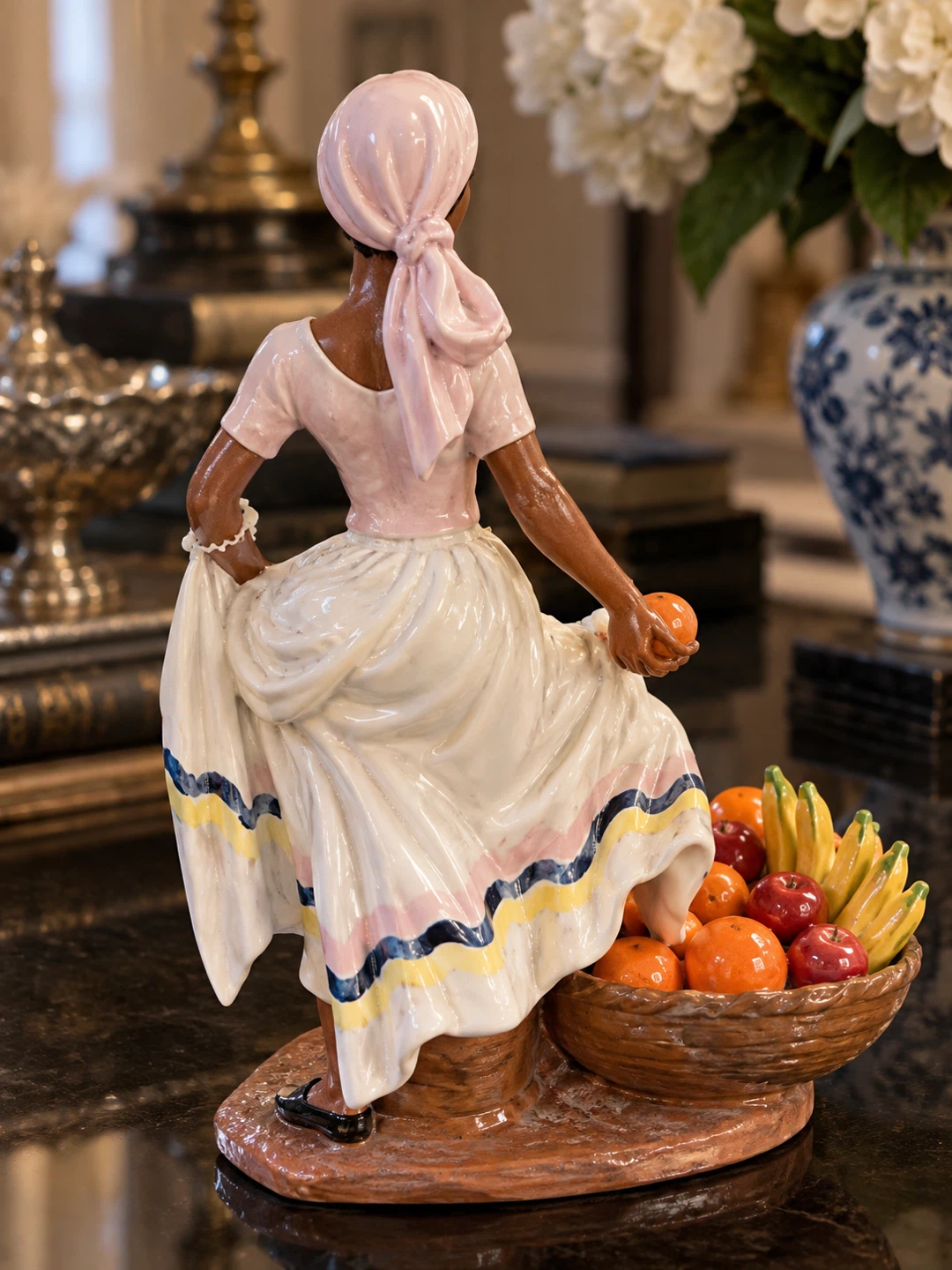 Ceramic Fruit Vendor Figurine - photo 2