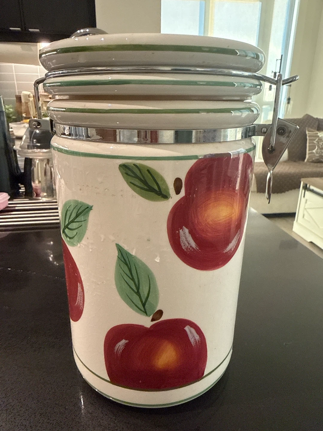 Ceramic Apple Pattern Storage container - photo 2