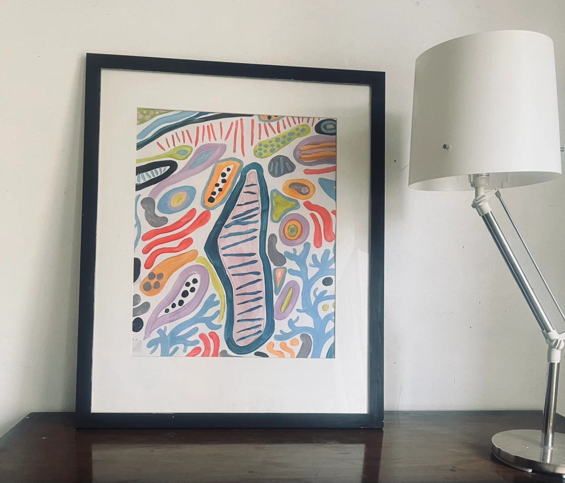 Abstract Framed Artwork - photo 4