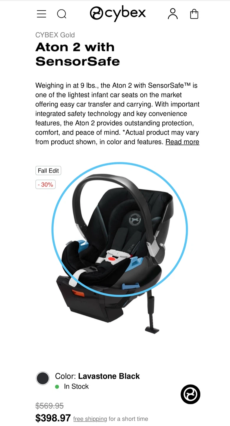 Cybex Aton 2 Car Seat + Base - photo 5