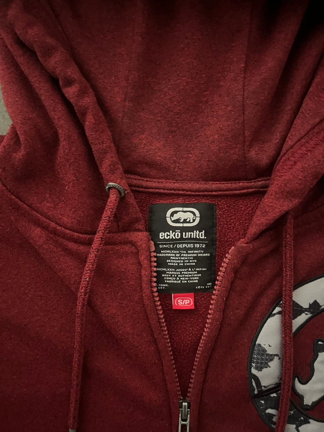 Ecko Unltd. Zip-Up Hoodie Burgundy - photo 2