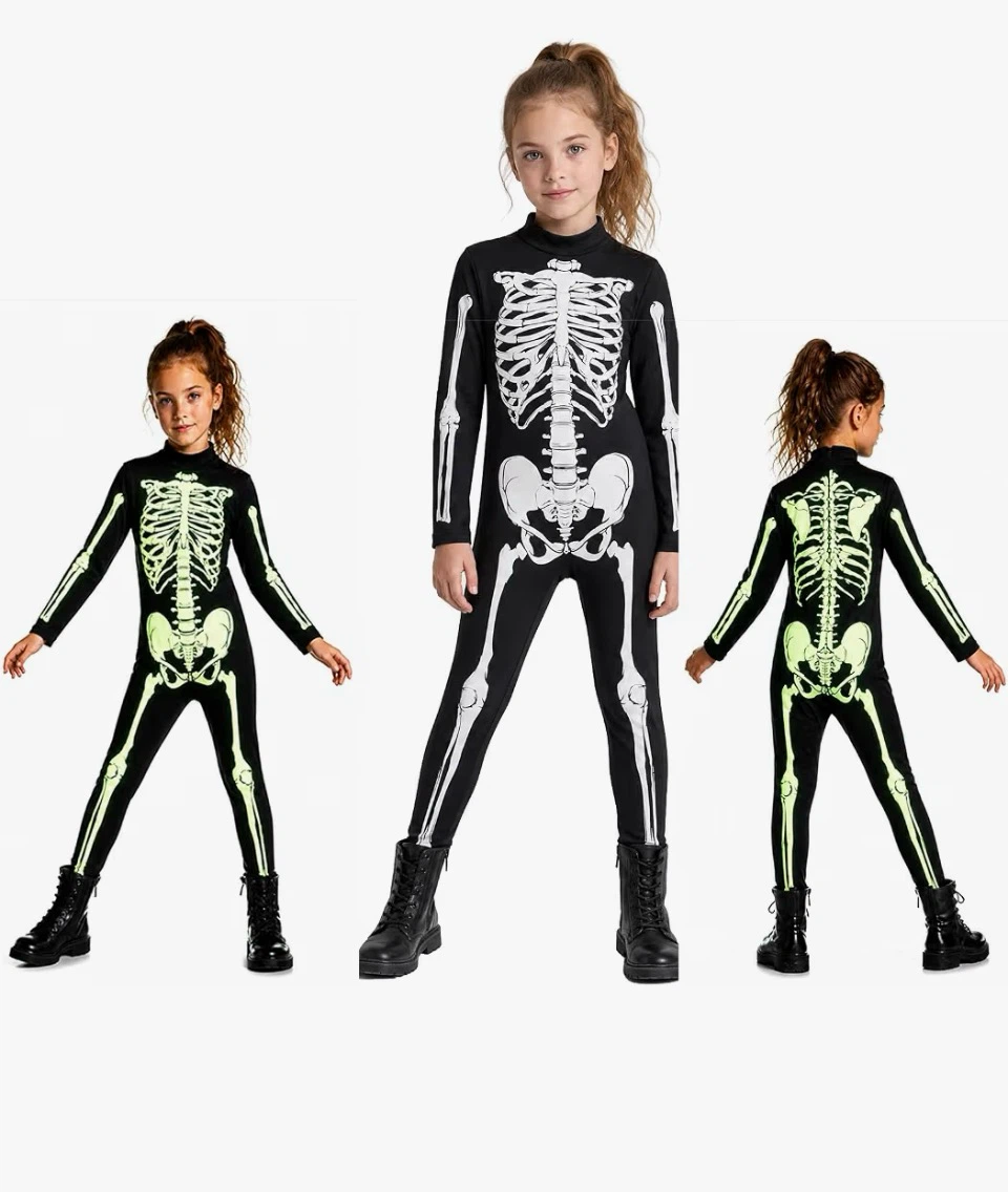 Kids Skeleton Halloween Costume