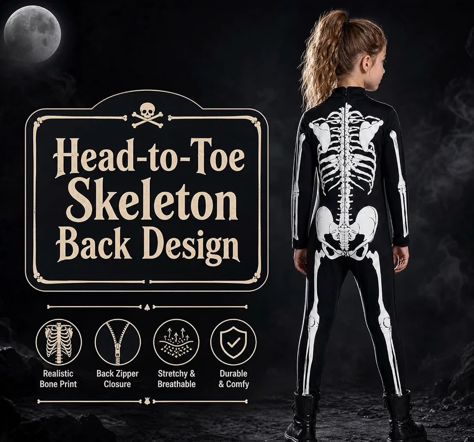 Kids Skeleton Halloween Costume - photo 3