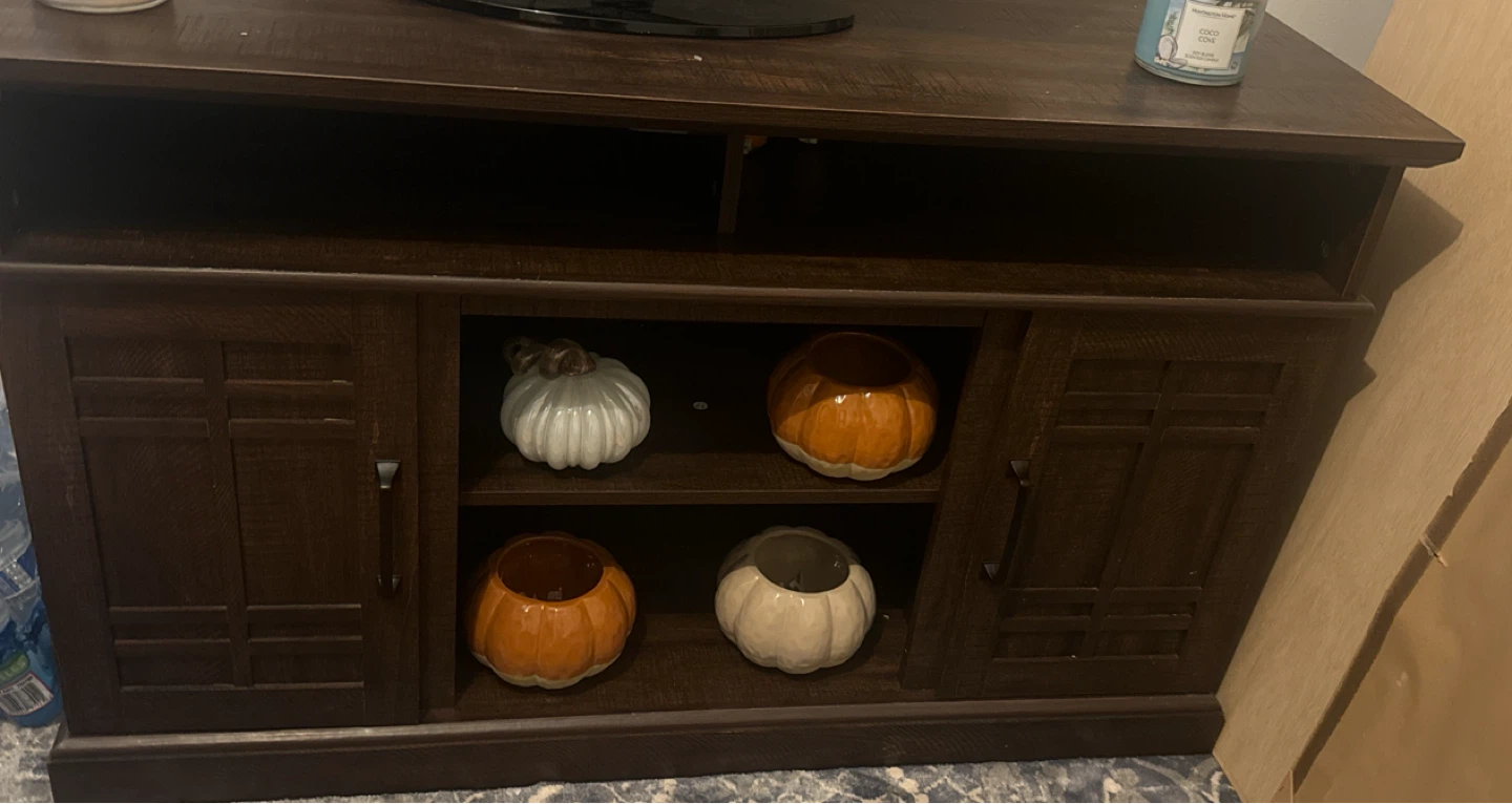 Dark Brown Media Console TV Stand