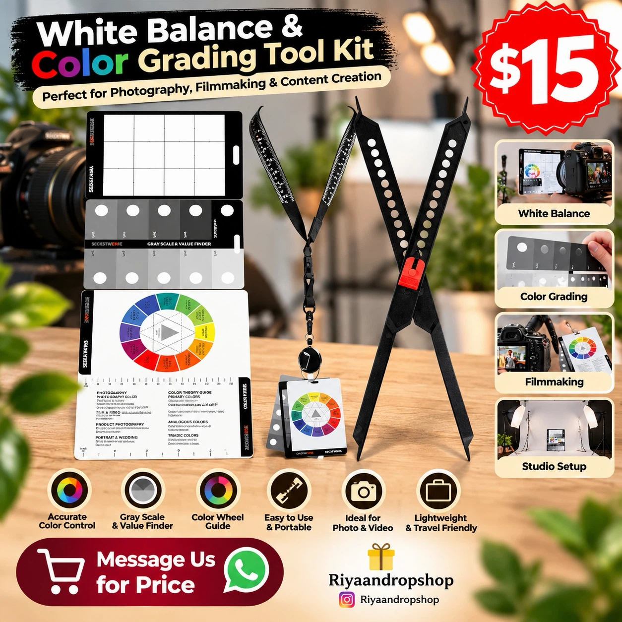 Seckstwewie White Balance and Color Grading Tool Kit