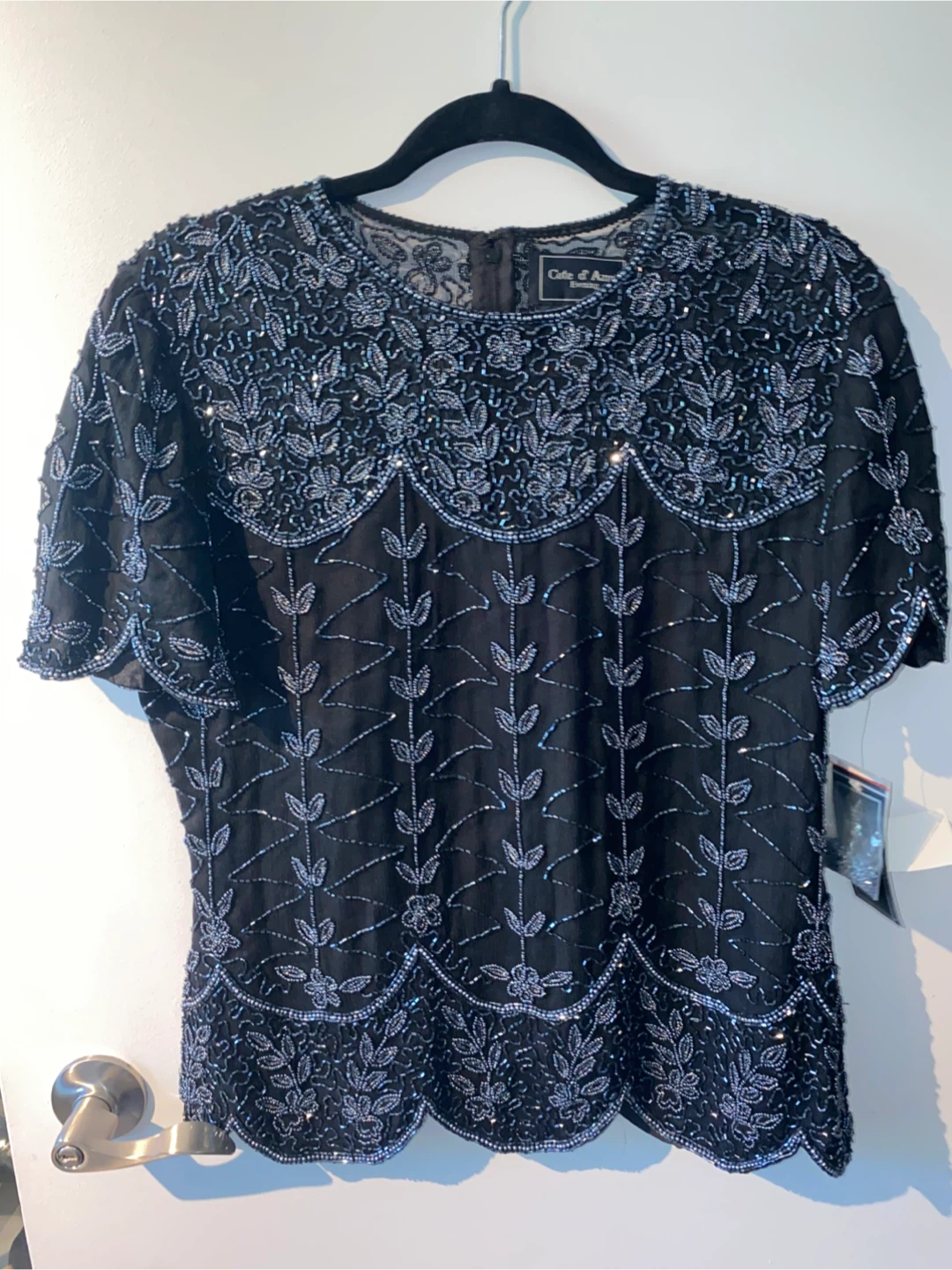 Cote d'Azur Beaded Evening Top
