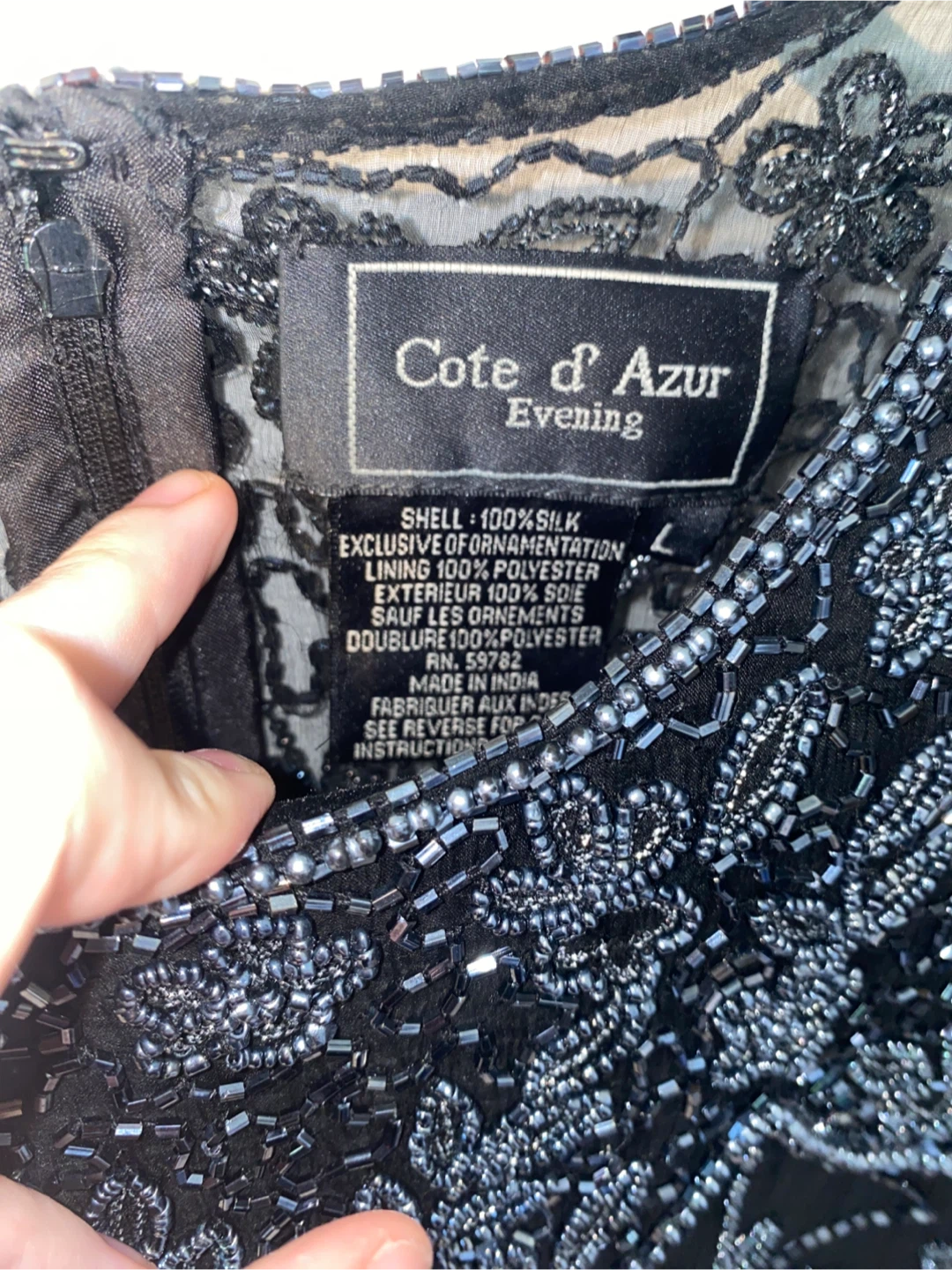 Cote d'Azur Beaded Evening Top - photo 2