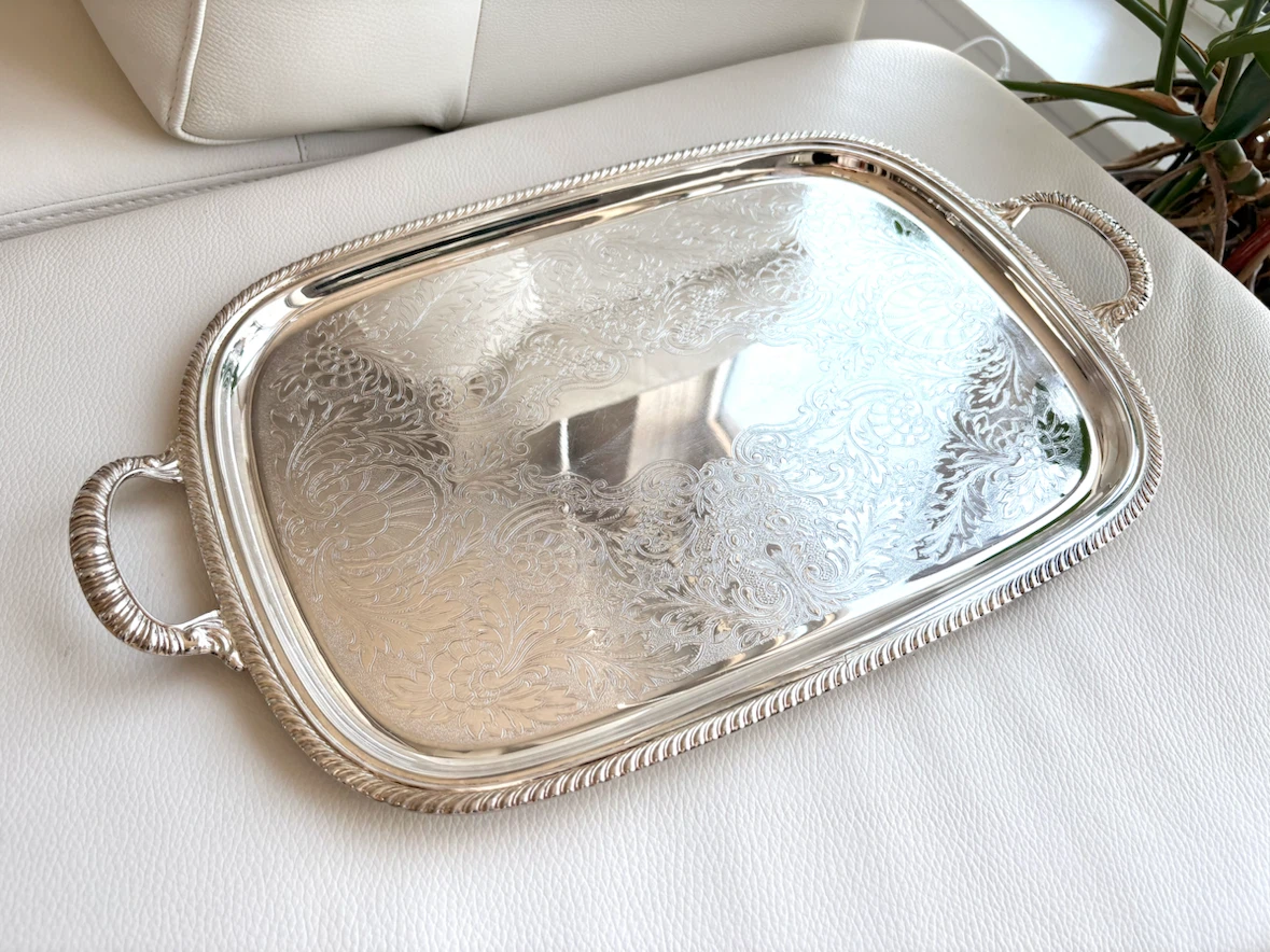 Wm. A. Rogers silver plated serving tray