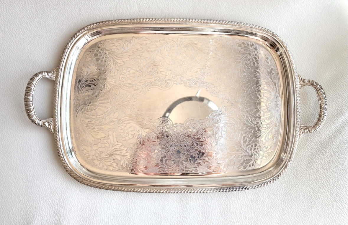 Wm. A. Rogers silver plated serving tray - photo 2