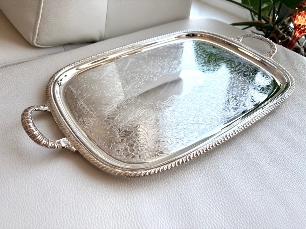 Wm. A. Rogers silver plated serving tray - photo 4