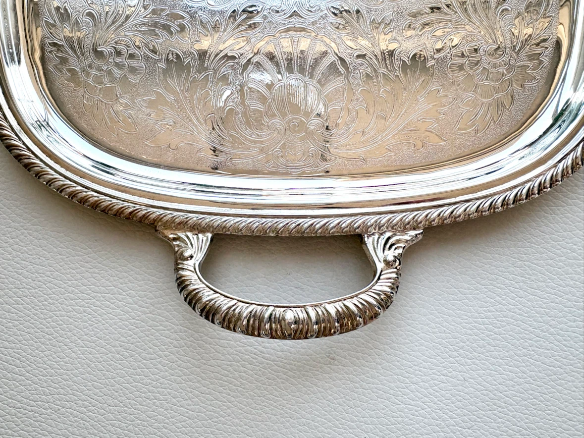 Wm. A. Rogers silver plated serving tray - photo 5