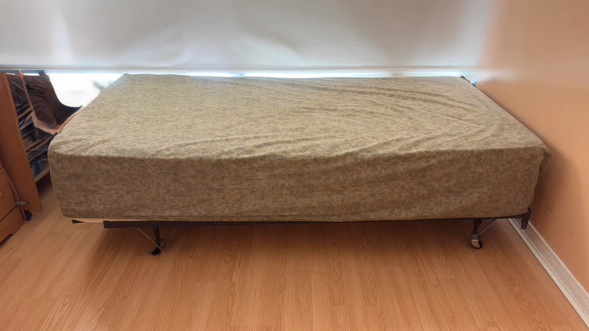 Twin Metal Bed Frame with Wheels - photo 3