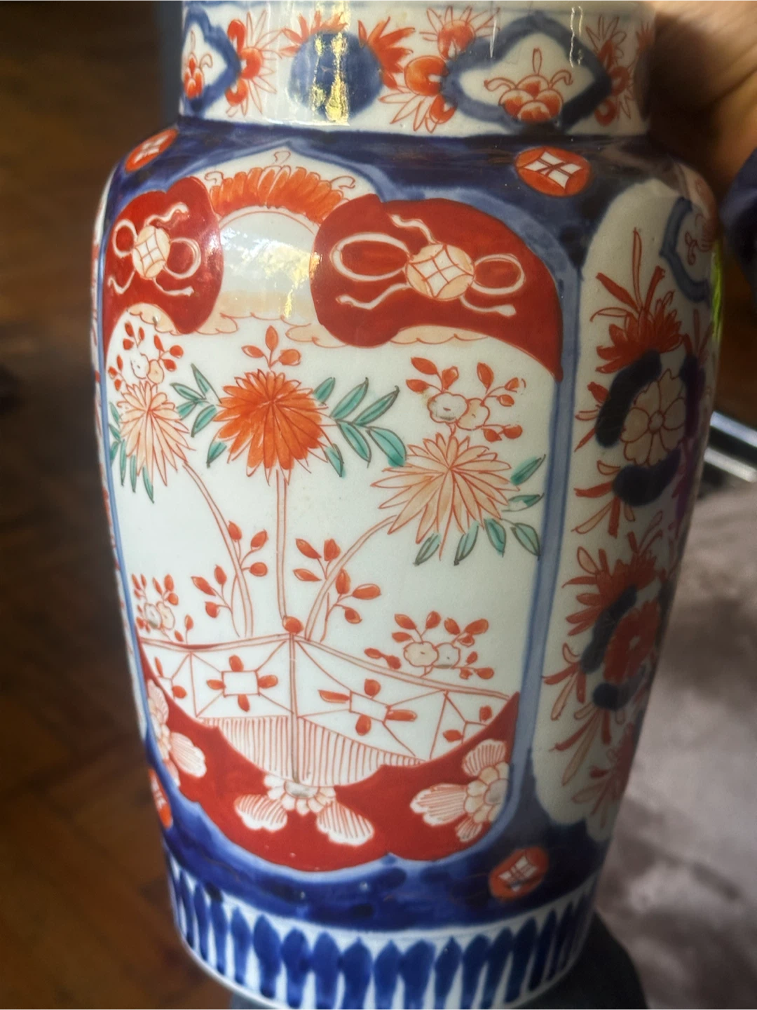 Antique Japanese Imari Porcelain Vase Meiji Period - photo 2