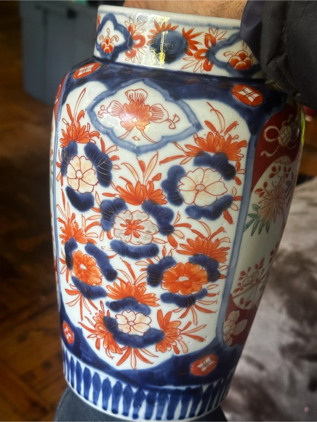 Antique Japanese Imari Porcelain Vase Meiji Period - photo 3