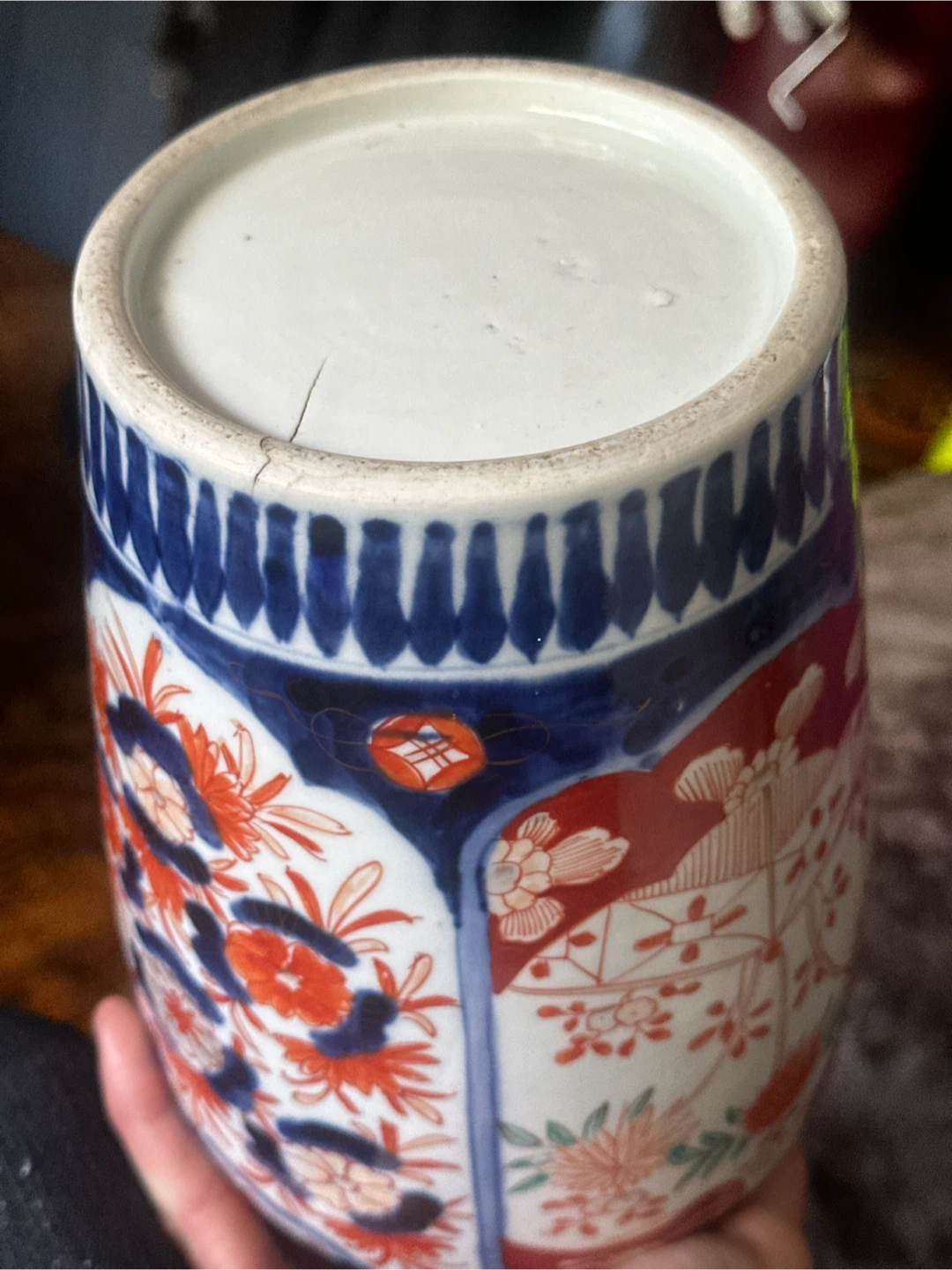 Antique Japanese Imari Porcelain Vase Meiji Period - photo 5