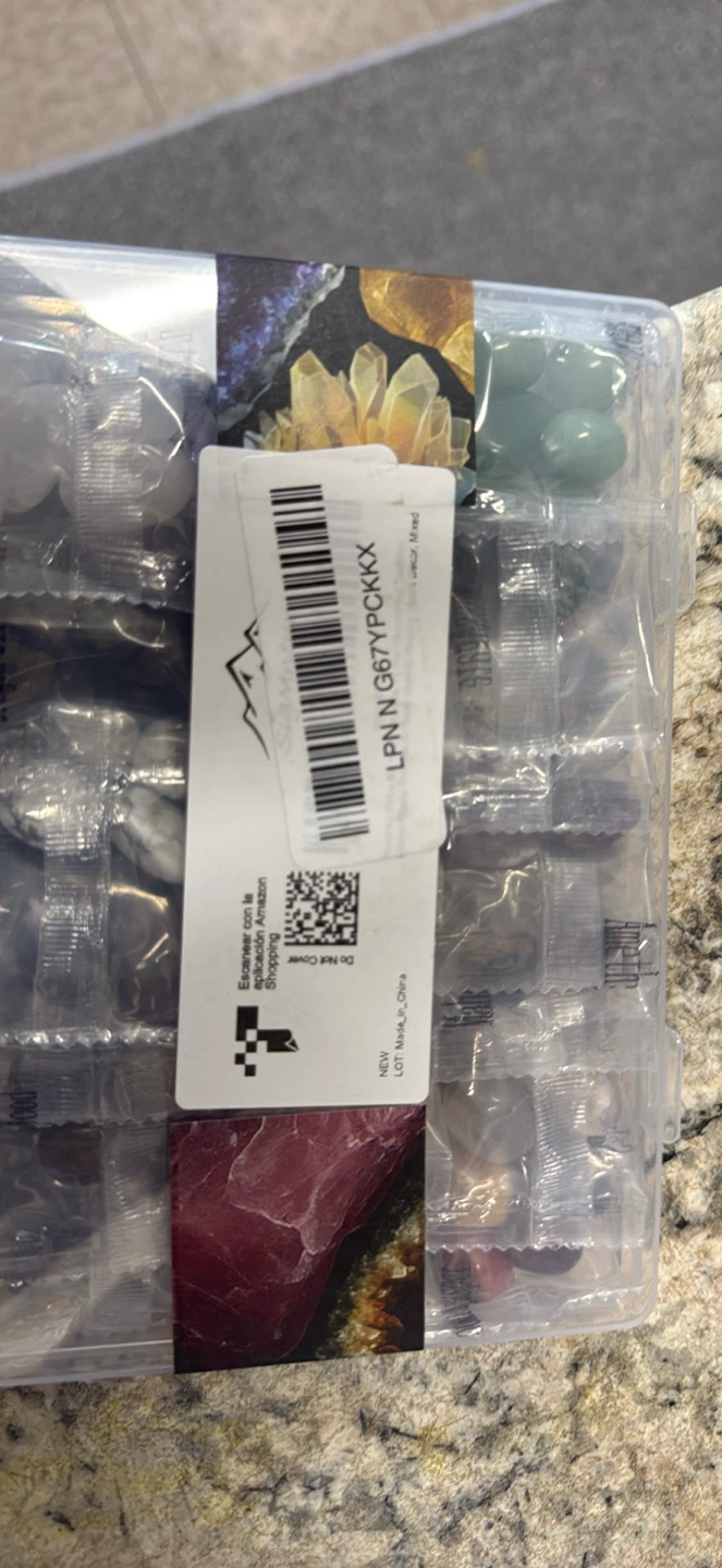 Assorted Natural Gemstone Collection with Storage Case