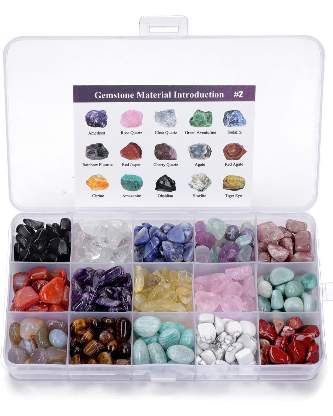 Assorted Natural Gemstone Collection with Storage Case - photo 2