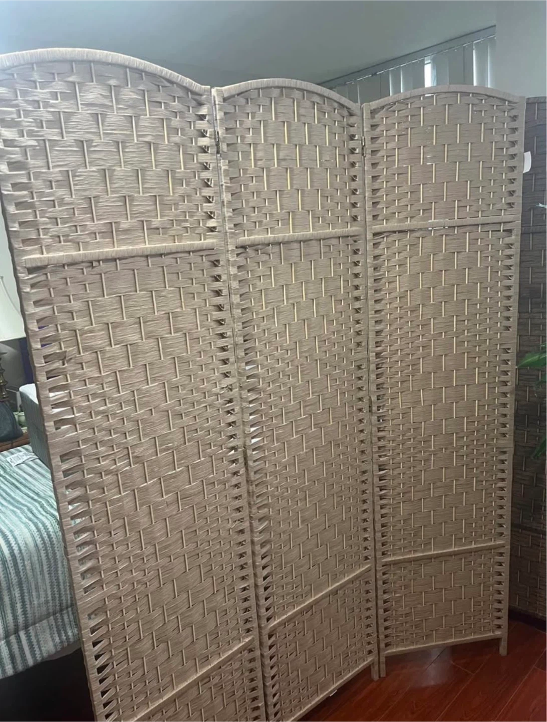 HOMCOM 3-Panel Woven Room Divider