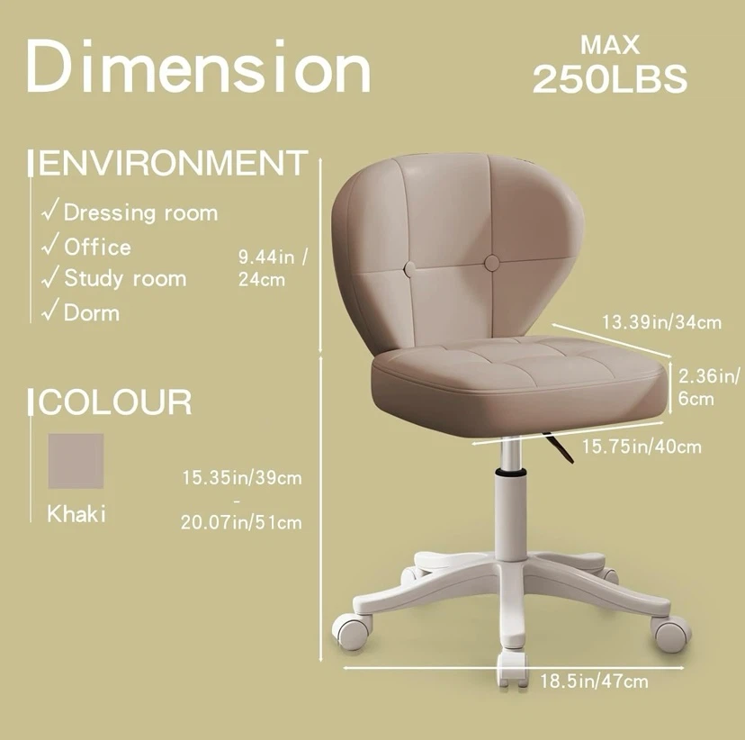 Vanity Stool /Small Office Chair - photo 2