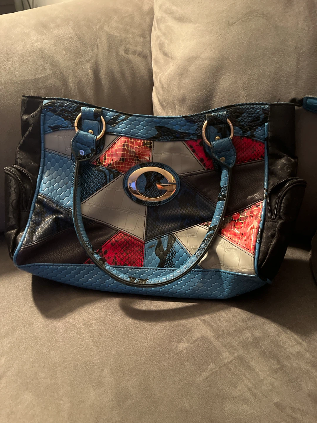 Guess Multicoloured Patchwork Handbag