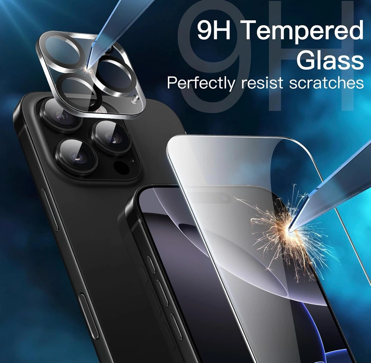 JETech Protector Set for iPhone 16 Pro Max (LENS,BACK,GLASS)