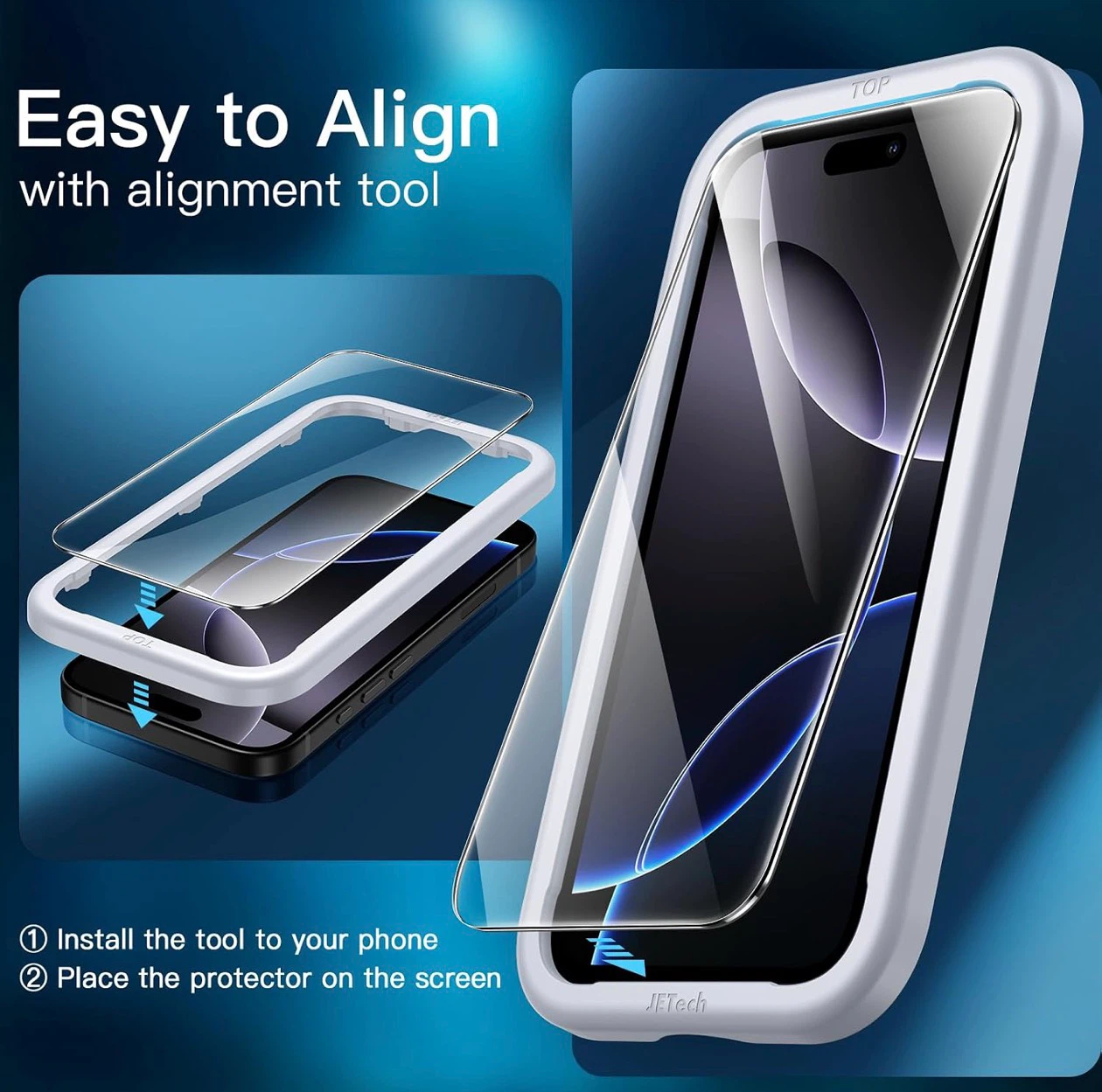 JETech Protector Set for iPhone 16 Pro Max (LENS,BACK,GLASS) - photo 3