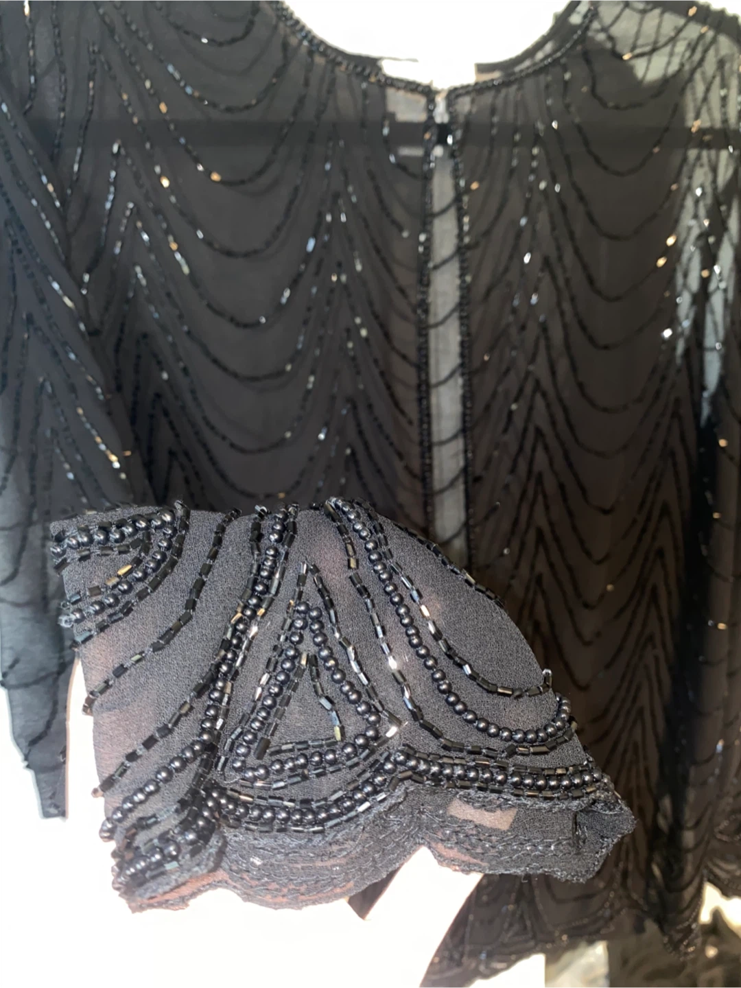 Beaded Black Evening Top - photo 3