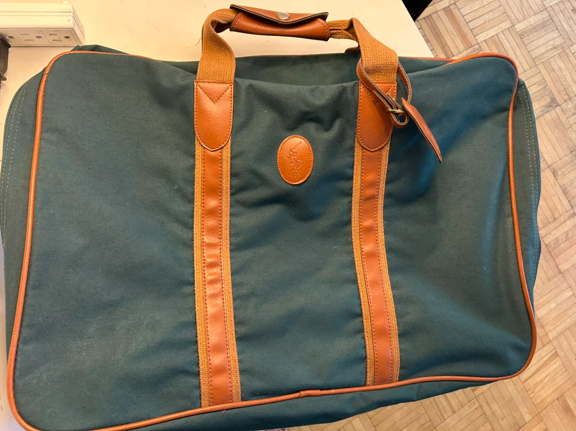 Polo Ralph Lauren Green Canvas Travel Bag