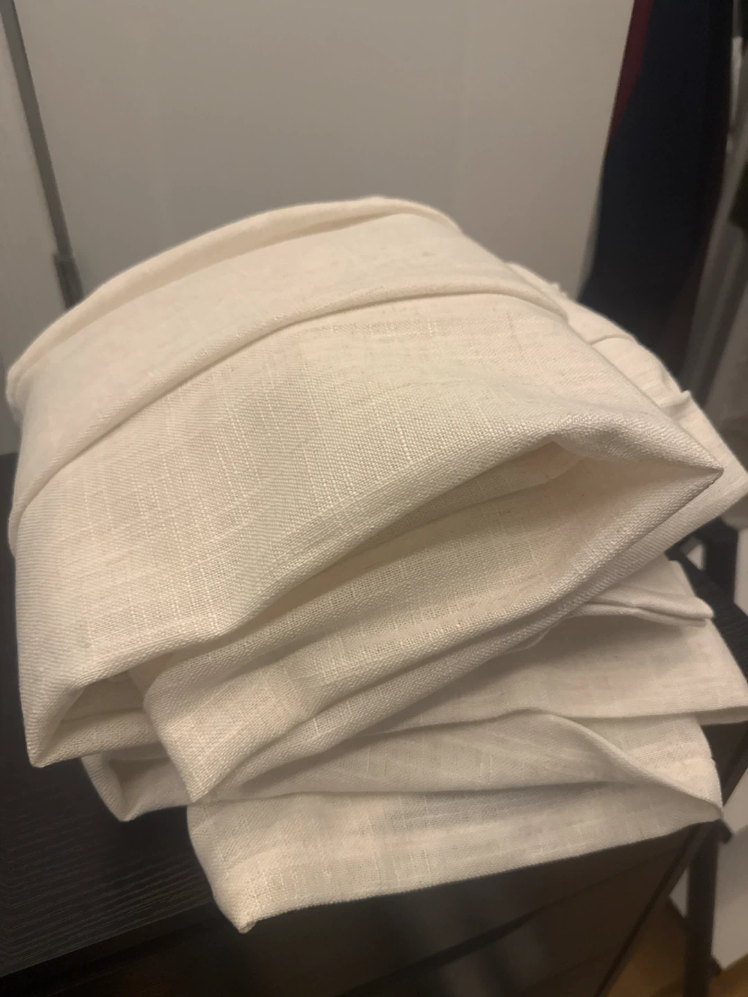 Set of Two Linen-Blend Pleated Curtains 40”W x 96”L - photo 2