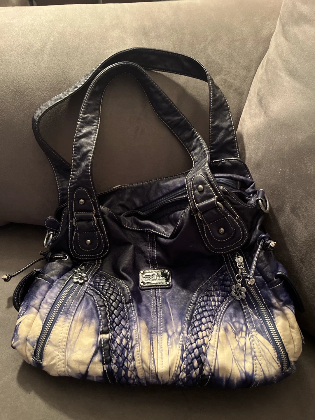 Angel Kiss Blue and White Handbag