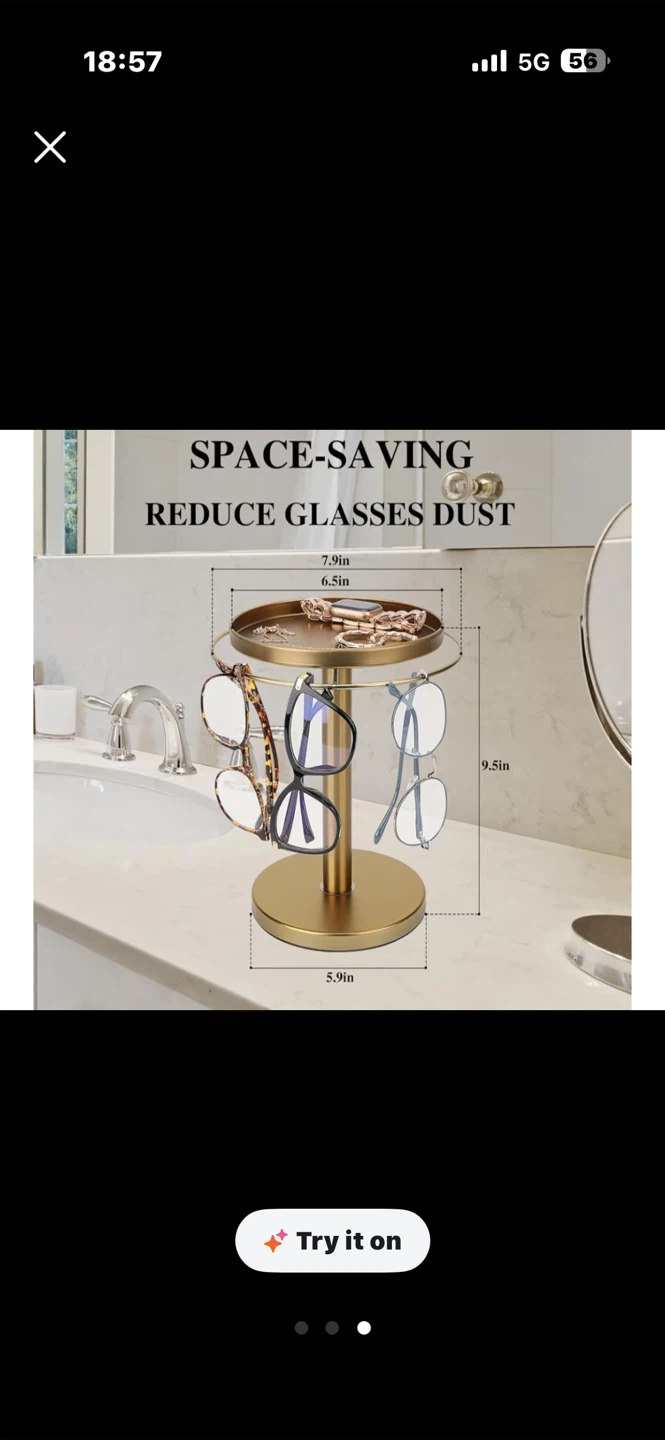 Gold Metal Eyewear and Jewellery Stand - photo 3