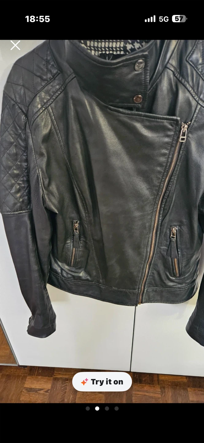 Bod & Christensen Black Leather Moto Jacket - photo 2