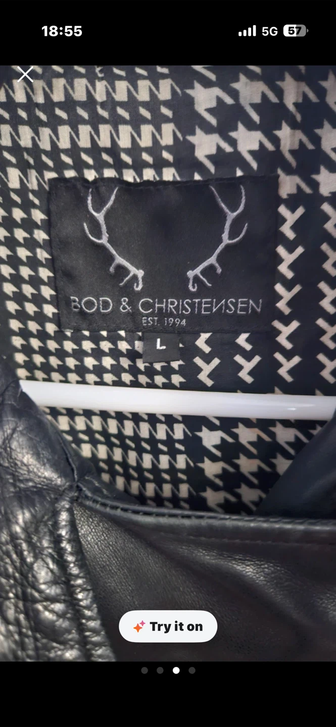 Bod & Christensen Black Leather Moto Jacket - photo 3