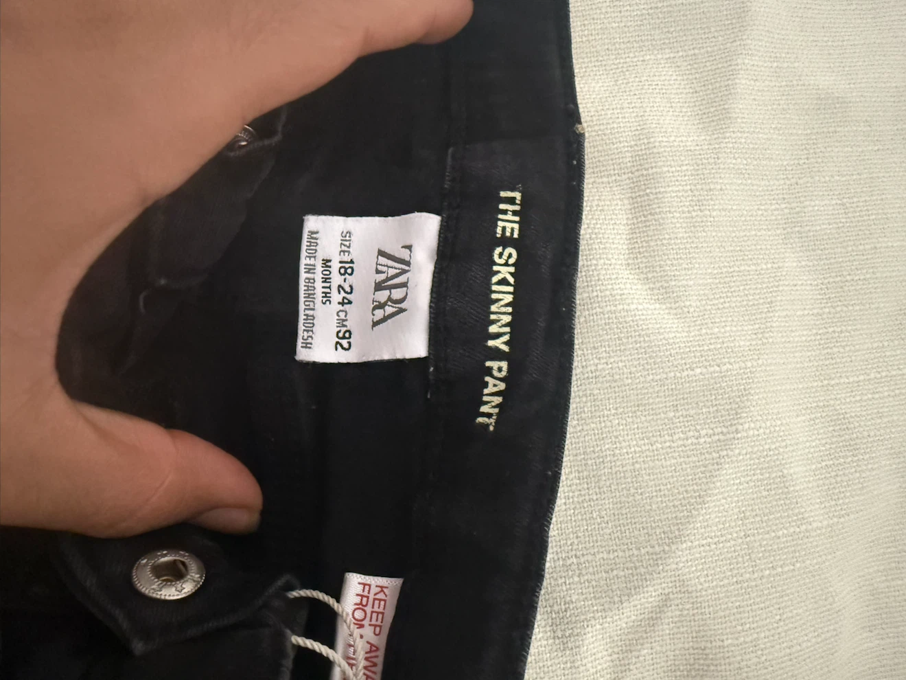 ZARA Baby Black Skinny Pants 18-24 Months - photo 3