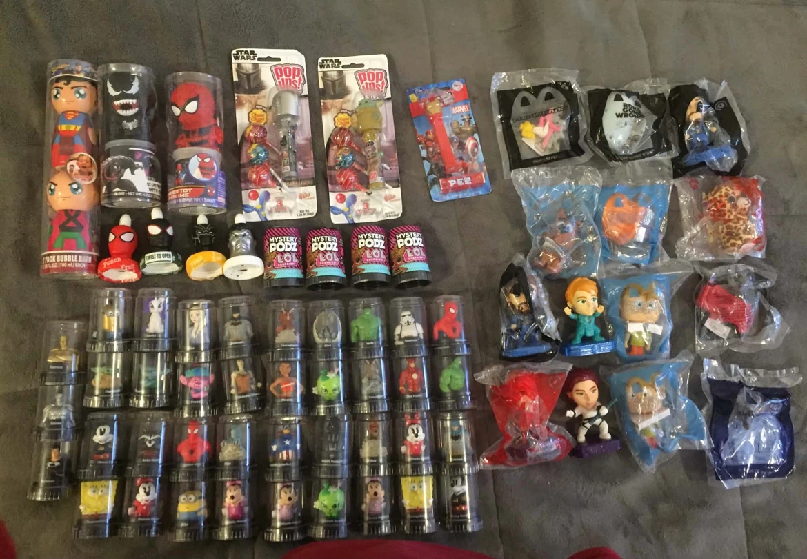 Large Assorted Character Figurine Toy Collection